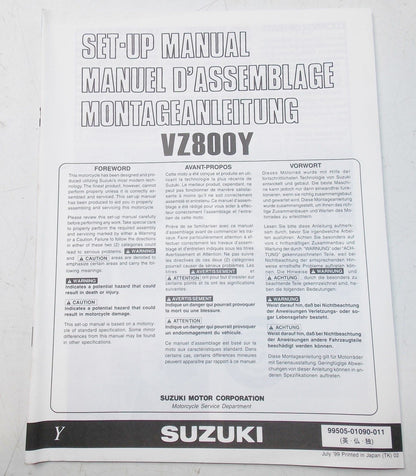 USED SUZUKI 1999 SET-UP MANUAL  VZ8004   99505-01090-011 - MotoRaider