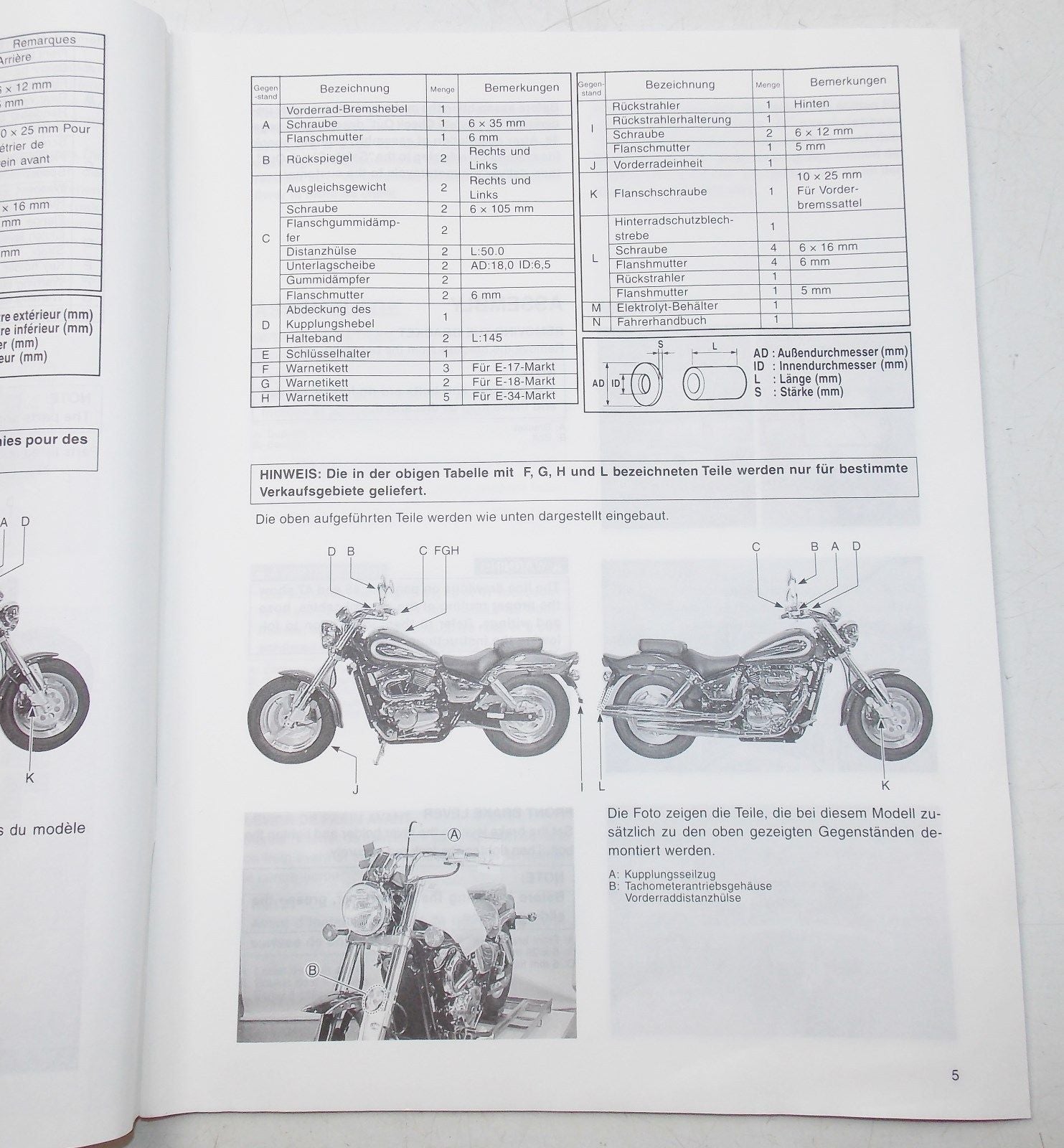 USED SUZUKI 1999 SET-UP MANUAL  VZ8004   99505-01090-011 - MotoRaider