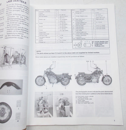 USED SUZUKI 1999  SET-UP MANUAL  VL125Y/UY   99505-01060-011 - MotoRaider