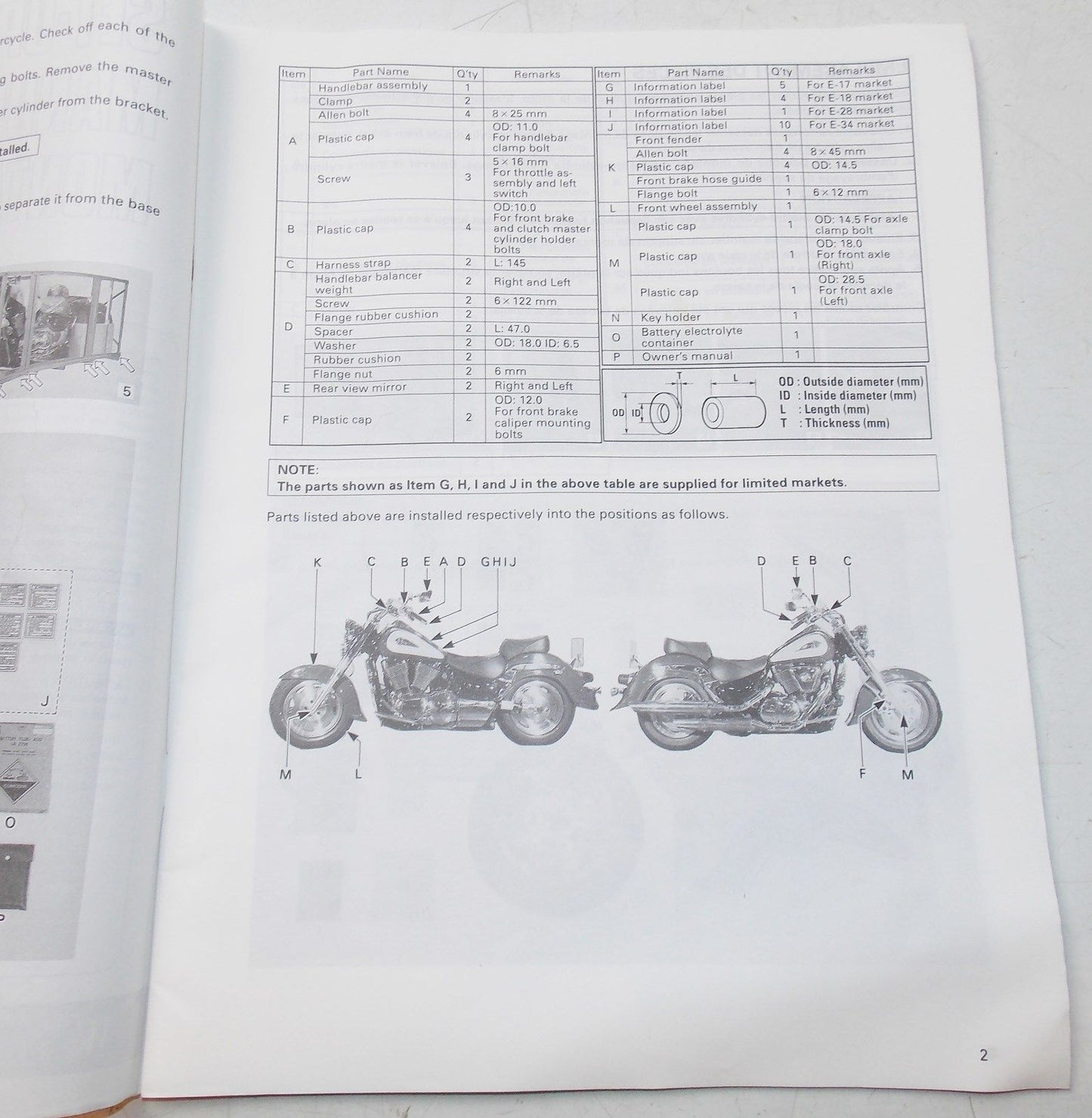 USED SUZUKI 1997  SET-UP MANUAL  VL1500W   99505-01178-011 - MotoRaider
