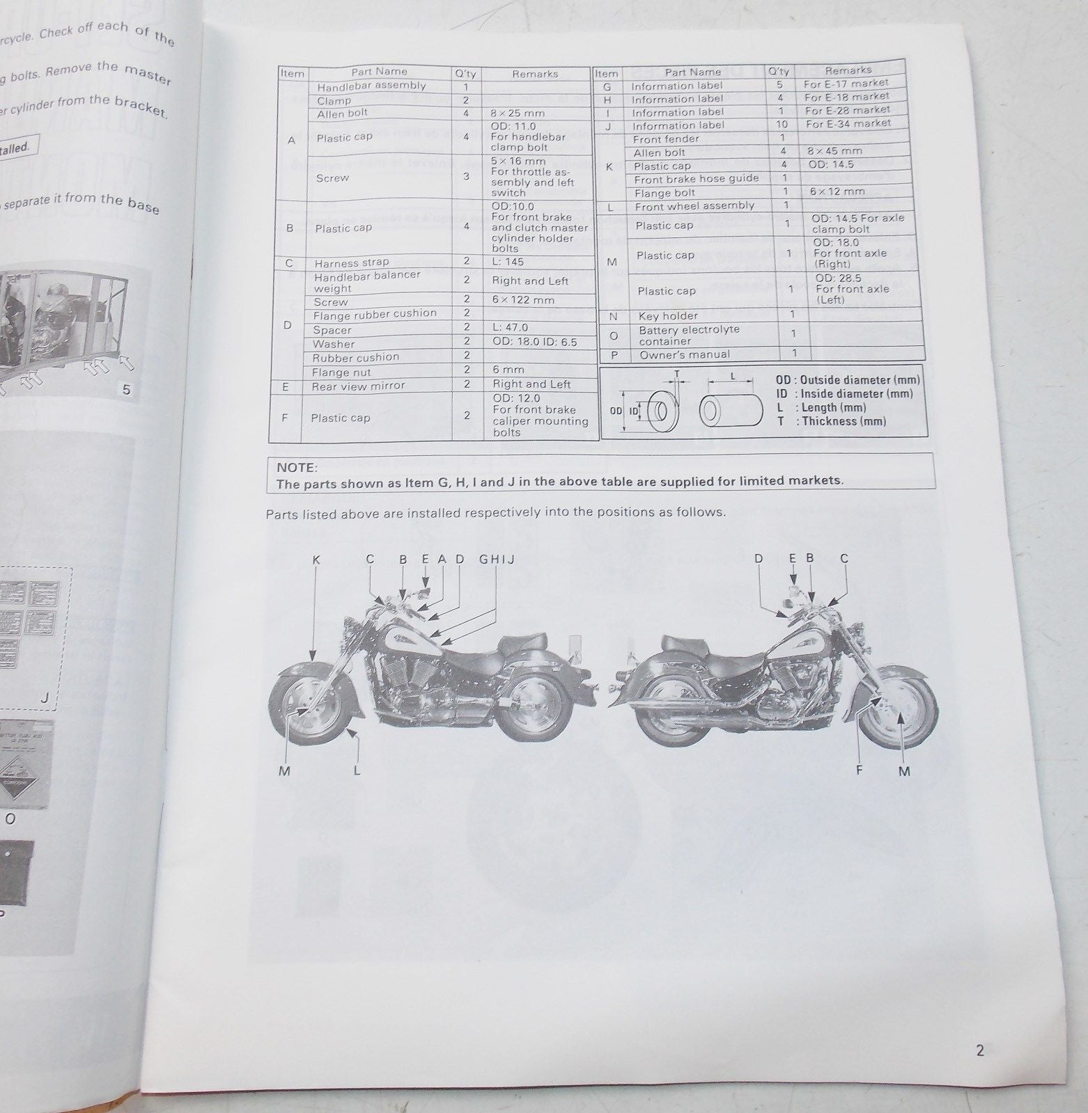 USED SUZUKI 1997  SET-UP MANUAL  VL1500W   99505-01178-011 - MotoRaider