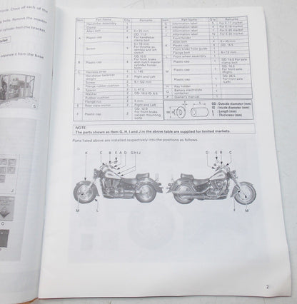 USED SUZUKI 1997  SET-UP MANUAL  VL1500W   99505-01178-011 - MotoRaider