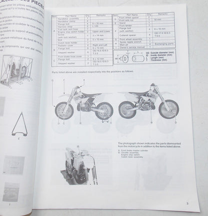 USED SUZUKI 2000  SET-UP MANUAL RM250K1 99505-01051-01T - MotoRaider