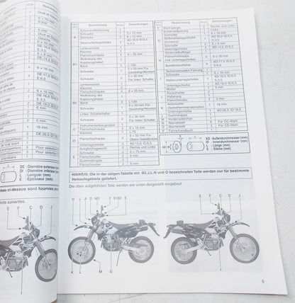 USED SUZUKI 2000  SET-UP MANUAL  DR-Z400SY   99505-01200-011 - MotoRaider