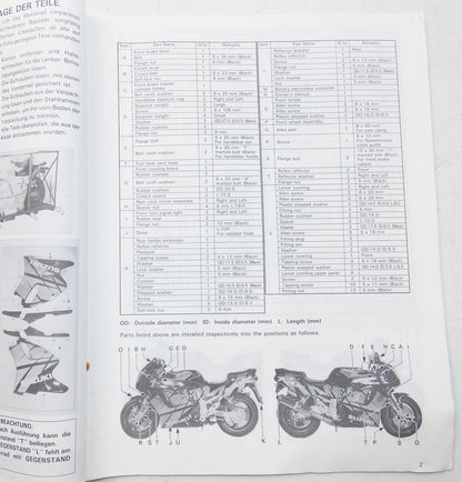 USED SUZUKI  1991 SET-UP MANUAL GSX-R750WN  99505-01222-011 - MotoRaider