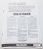 USED SUZUKI  1993 SET-UP MANUAL GSX-R750WR   99505-01234-011 - MotoRaider