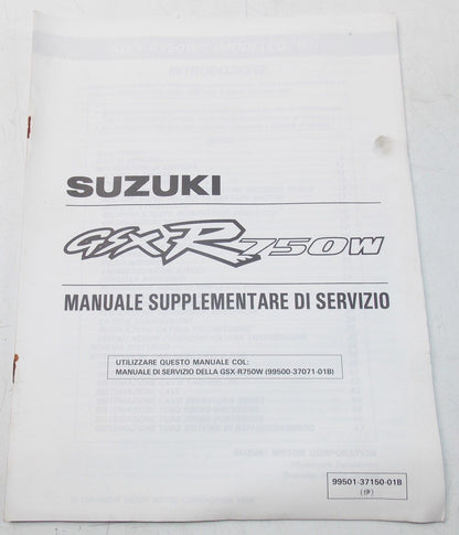 USED SUZUKI 1993  SUPPLEMENTARY SERVICE MANUAL GSX-R750W  99501-337150-01B - MotoRaider