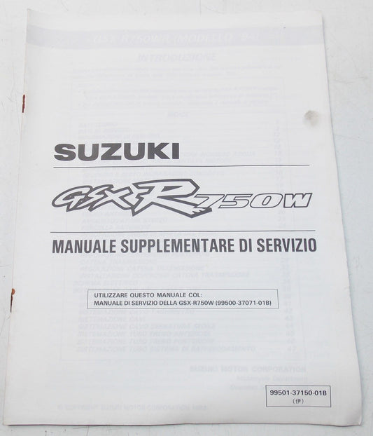 USED SUZUKI 1993  SUPPLEMENTARY SERVICE MANUAL GSX-R750W  99501-337150-01B - MotoRaider