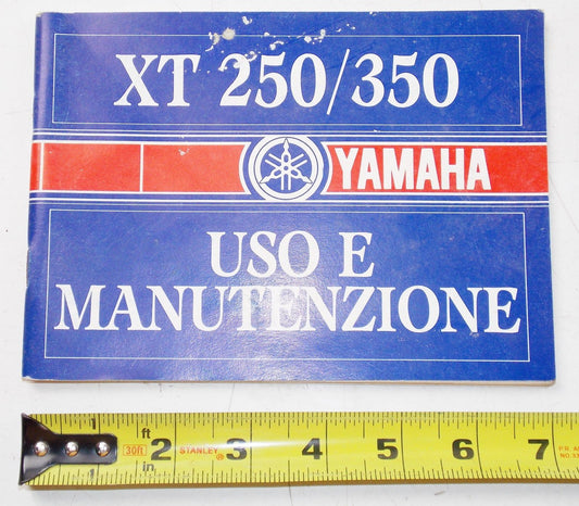 USED YAMAHA 1986 USER OWNER MANUAL "USE AND MAINTENANCE" BOOK ITALIAN XT250-350 - MotoRaider