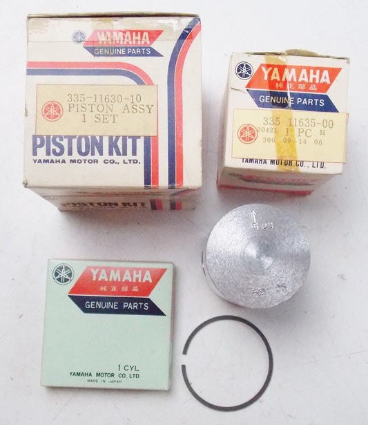 NOS YAMAHA  1972 1973 PISTON KIT 1 O/S 0.25 LT2 LTMX  335-11630-10 - MotoRaider
