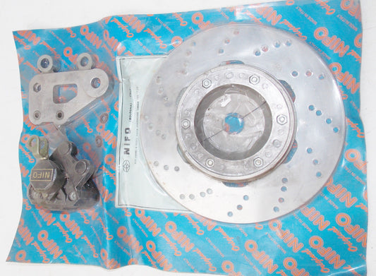 1980's NIFO REAR WHEEL DISC BRAKE KIT YAMAHA TZR125 CALIPER BRACKET ROTOR - MotoRaider