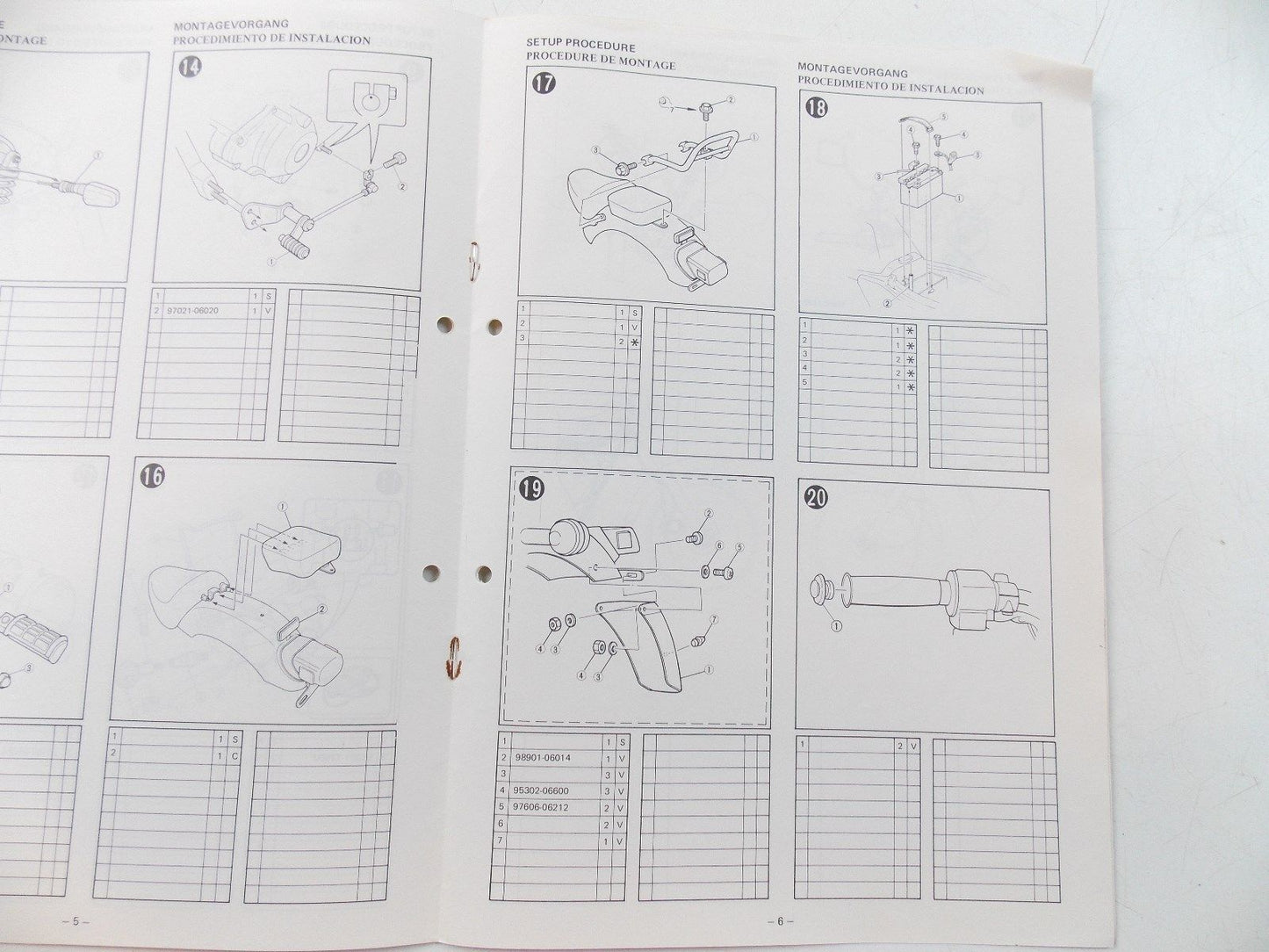 NOS YAMAHA 1989  ASSEMBLY MANUAL BOOK XV240  XV250 3KF-28107-W0 - MotoRaider