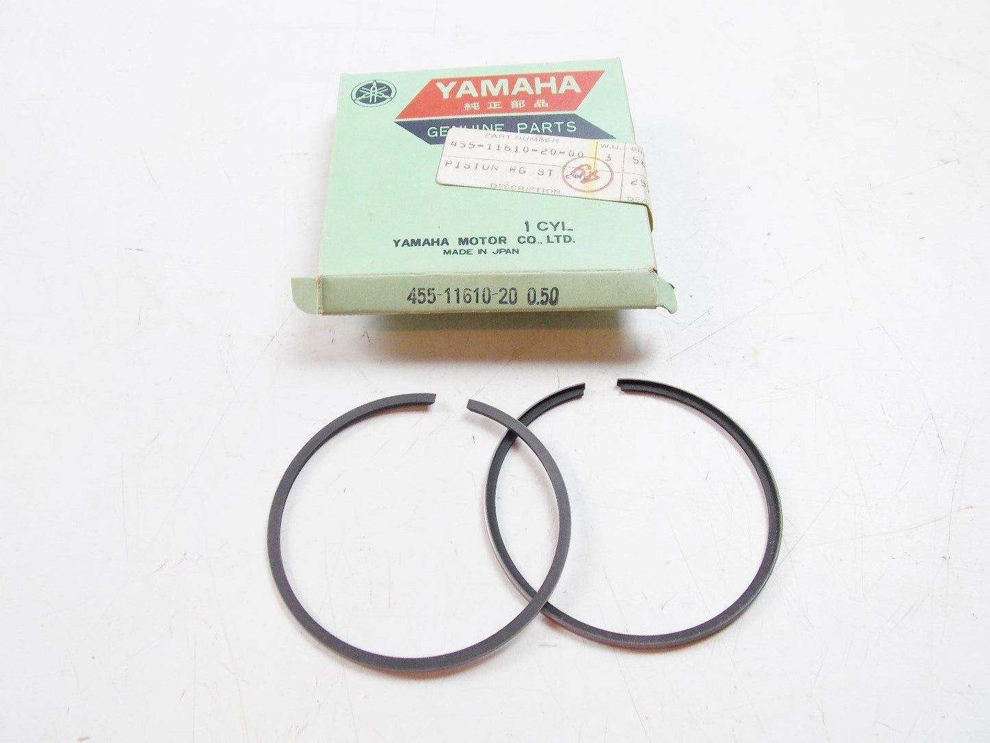 NOS YAMAHA  1974 1975 PISTON RING SET 2ND O/S 0.50 MX175   455-11610-20 - MotoRaider
