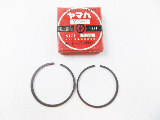 NOS YAMAHA 1963 1965 1966 PISTON RING SET 1ST O/S 0.25 YG1  122-11610-10 - MotoRaider