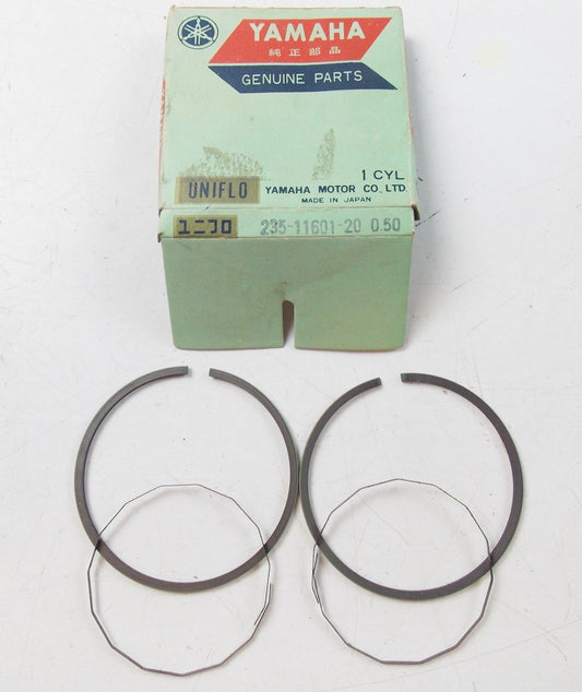 NOS YAMAHA  1967-1969 PISTON RING SET 2ND O/S 0.50 YR1 R3 SL351  235-11601-20 - MotoRaider