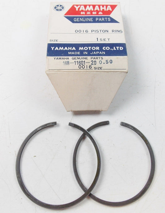 NOS YAMAHA  1967-1969  PISTON RING SET 2ND O/S 0.50 YR1/2 R3 SL351  168-11601-20 - MotoRaider