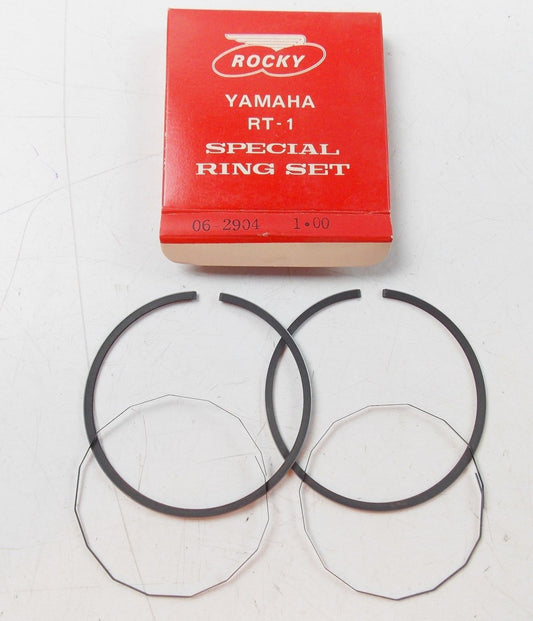 NOS YAMAHA  1970 1971  ROCKY PISTON RING SET   1ST O/S 0.25  RT-1  06-2904 - MotoRaider