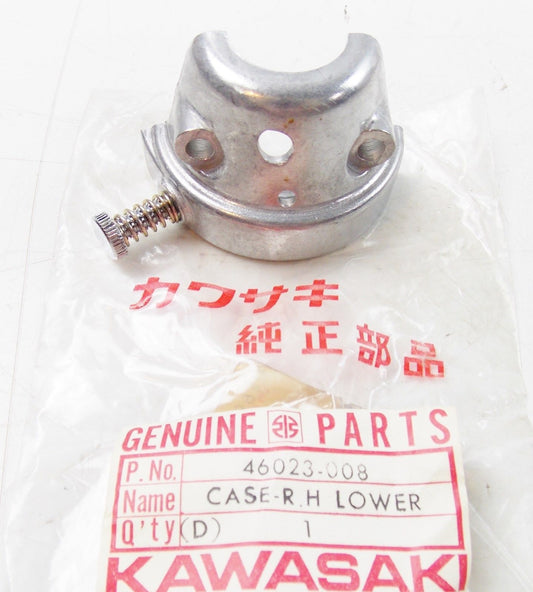 NOS KAWASAKI 1970-1976 RH LOWER CASE G4 G5 F6 F7 KV100 46023-008 - MotoRaider