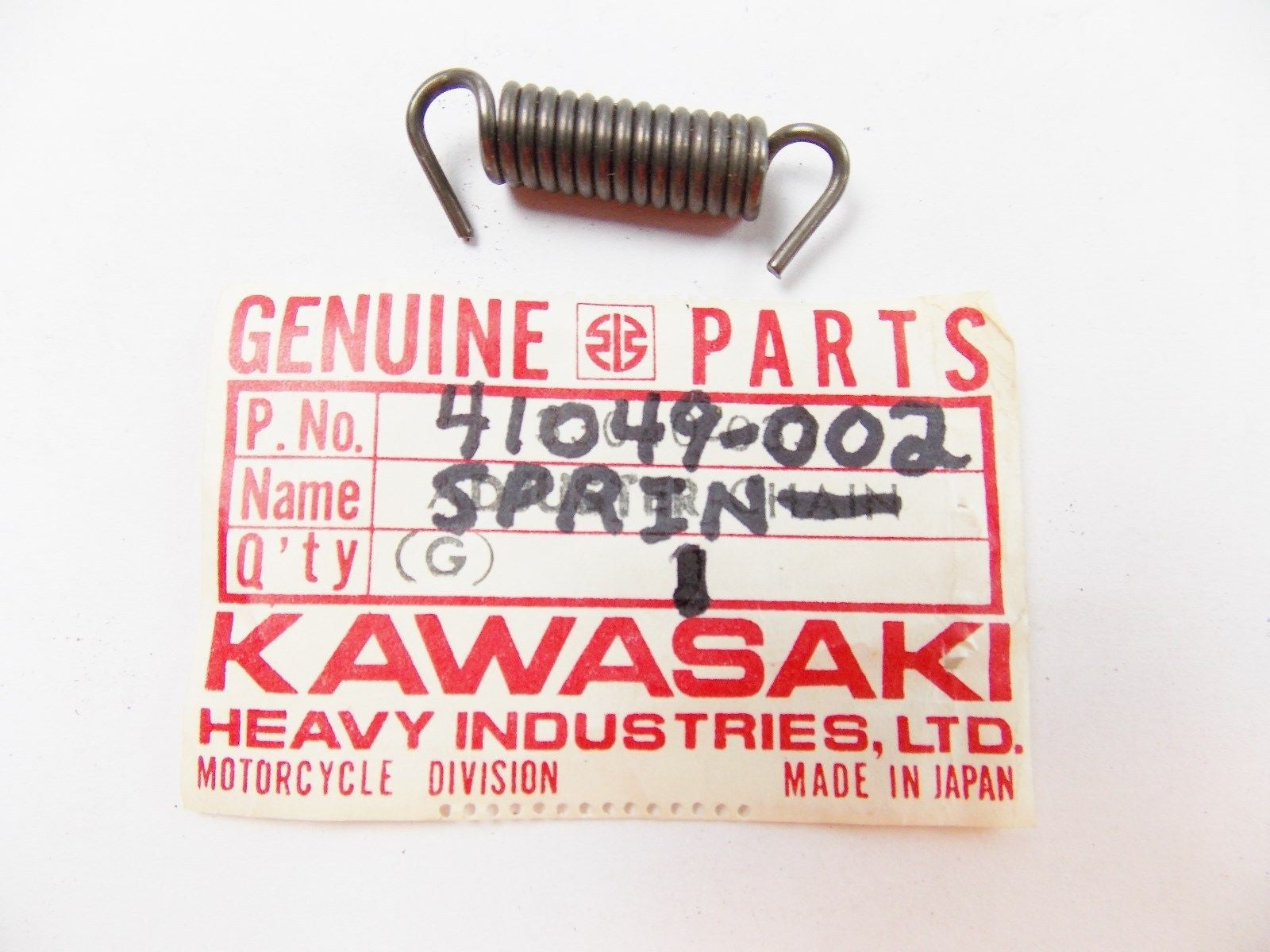 NOS KAWASAKI 1987-2004 BRAKE SHOE SPRING KH125 KLF1100 KX125 G5 41049-002 - MotoRaider