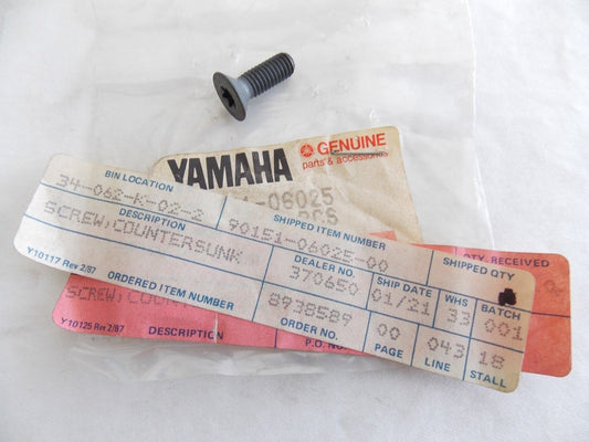 NOS YAMAHA 1983-2012 COUNTRY SUNK SCREW  YTM200 YFM350 XT225 DT20  90151-06025 - MotoRaider