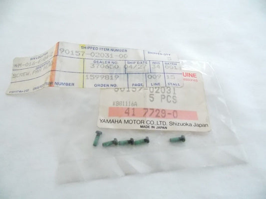 NOS YAMAHA 1982-2015 PAN HEAD SCREW (5) YFM350 XV500 WR250 FZ75090157-02031 - MotoRaider