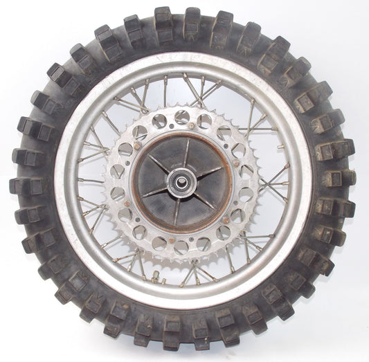 1970'S HUSQARNA 18" REAR WHEEL RIM TIRE SPROCKET 56 TEETH CR WR 250 450 360 - MotoRaider