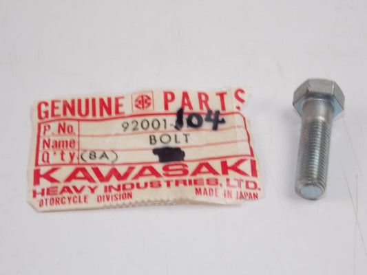 NOS KAWASAKI 1969-1984 HEX HEAD BOLT 8X28 (2) H1 S2/3 Z1 KH400 KX500 92001-104 - MotoRaider