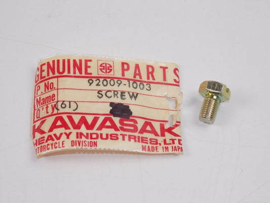 NOS KAWASAKI 1974-1981 DRAIN SCREW KZ400 KZ200 KL250  92009-1003 - MotoRaider