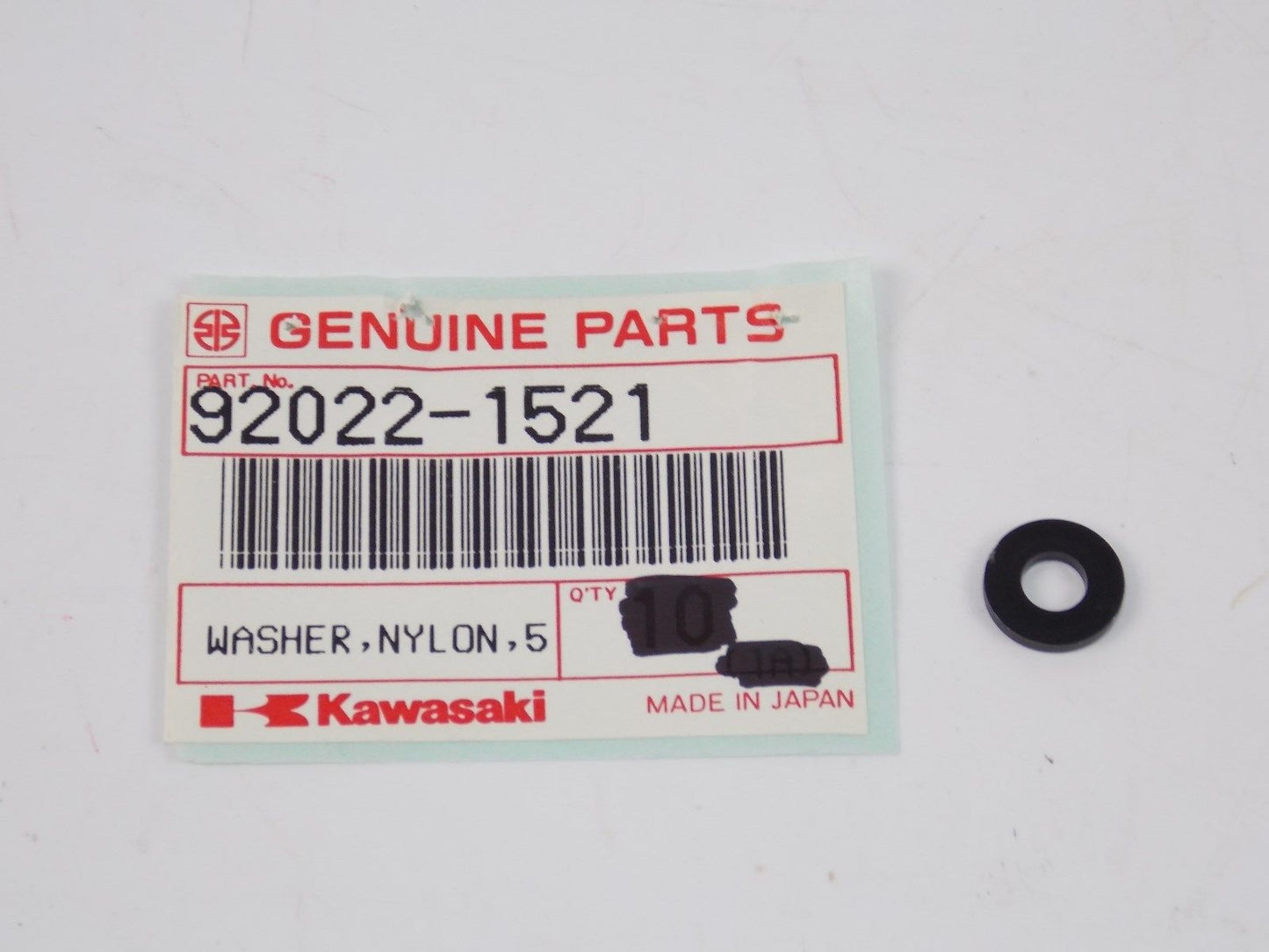 NOS KAWASAKI 1983-2015 NYLON WASHER 5.3X11,5 (2) KVF700 ZX600 ZG1000 92022-1521 - MotoRaider