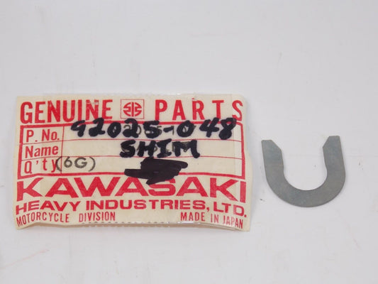 NOS KAWASAKI 1969-1976 REAR ENGINE SHIM 0.5MM (2) H1/2 S2 KH500  92025-048 - MotoRaider