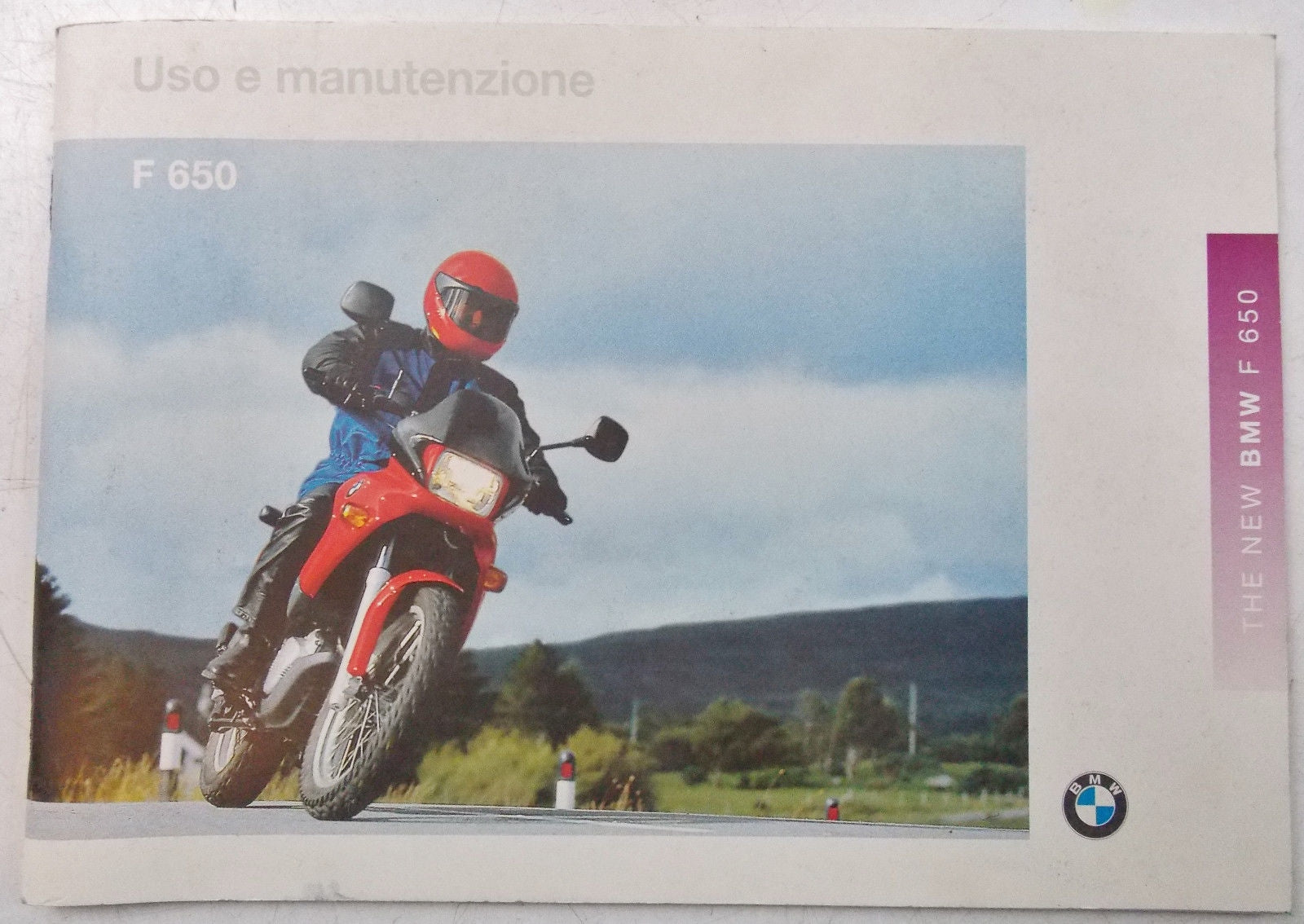 1995 BMW F 650 OWNER MANUAL BOOK USE MAINTENANCE SERVICE TECHNICAL INFO ITALIAN - MotoRaider