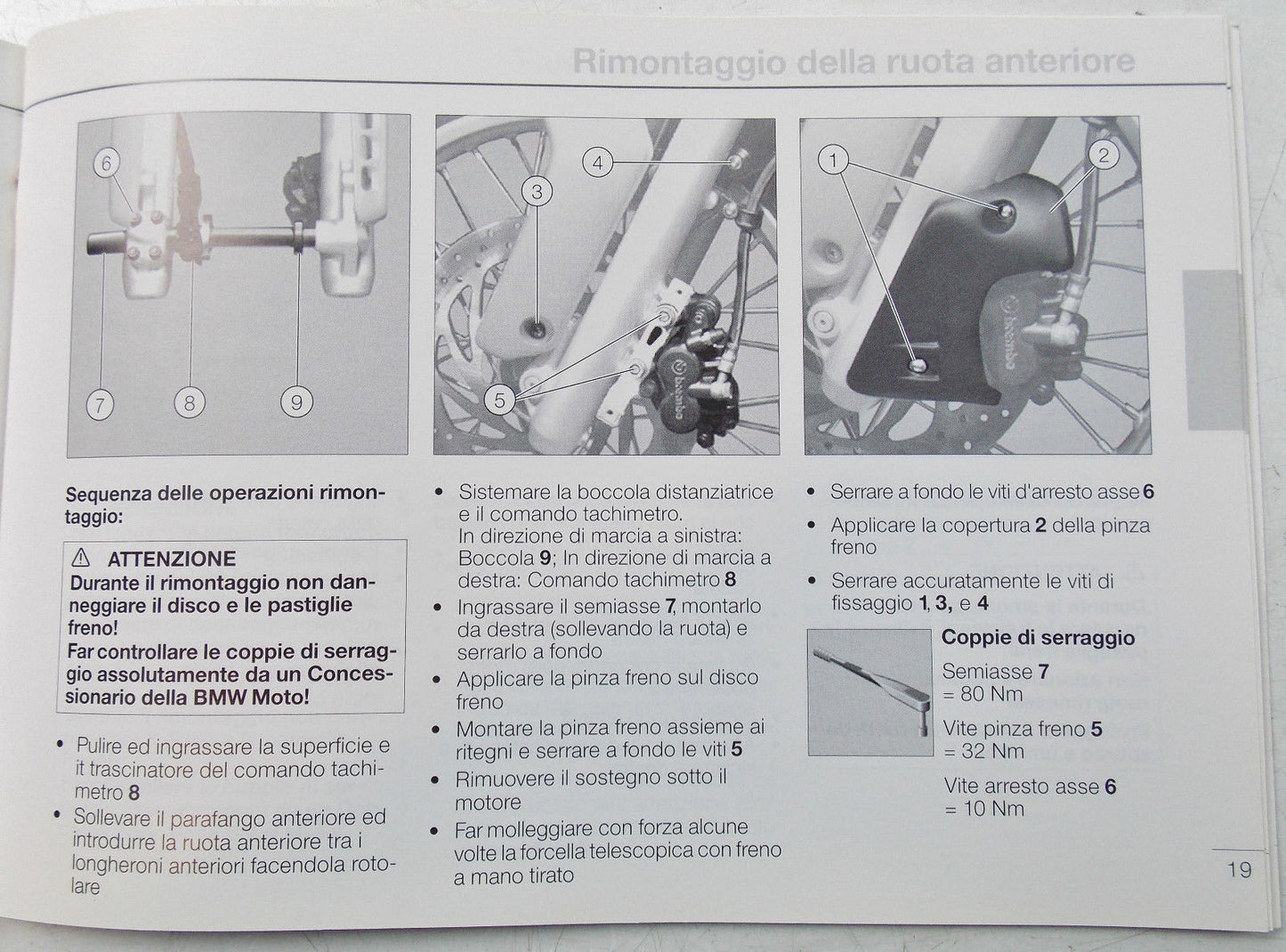 1995 BMW F 650 OWNER MANUAL BOOK USE MAINTENANCE SERVICE TECHNICAL INFO ITALIAN - MotoRaider