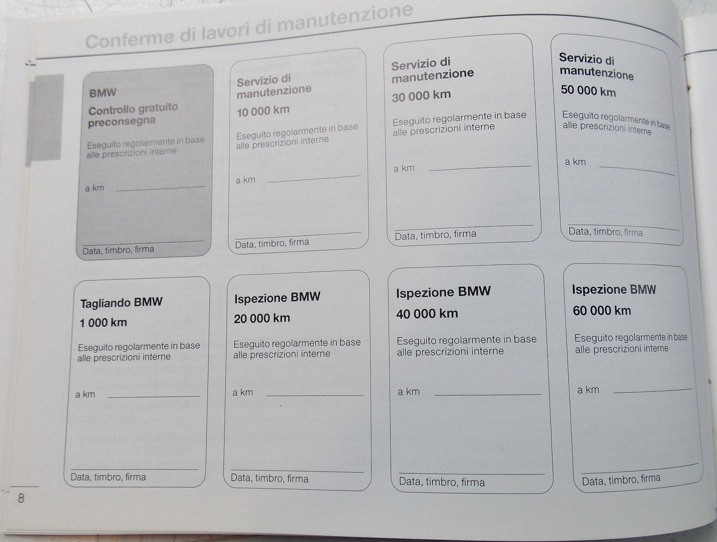 1995 BMW F 650 OWNER MANUAL BOOK USE MAINTENANCE SERVICE TECHNICAL INFO ITALIAN - MotoRaider