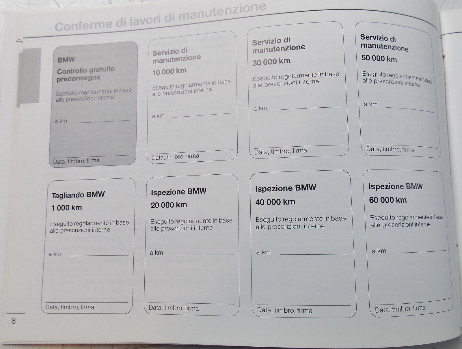 1995 BMW F 650 OWNER MANUAL BOOK USE MAINTENANCE SERVICE TECHNICAL INFO ITALIAN - MotoRaider