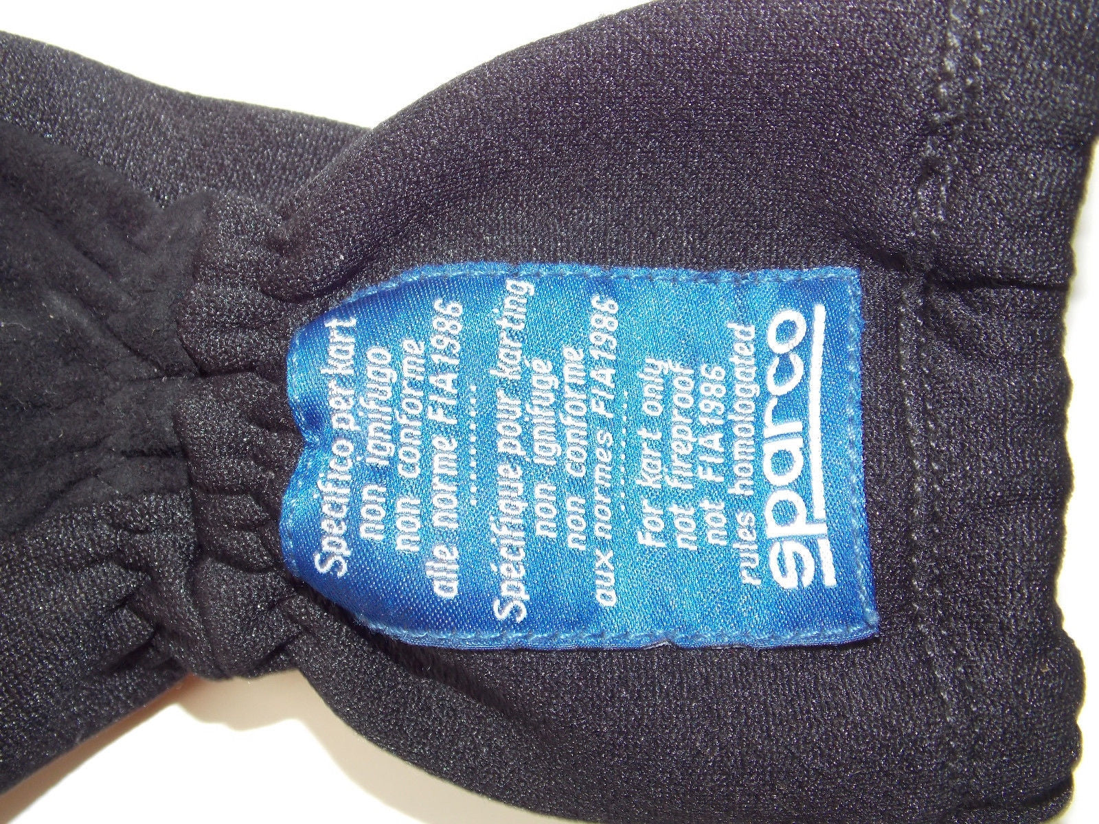SPARCO KART DRIVING BLACK GLOVES SMALL SIZE 3 RACING KARTING - MotoRaider