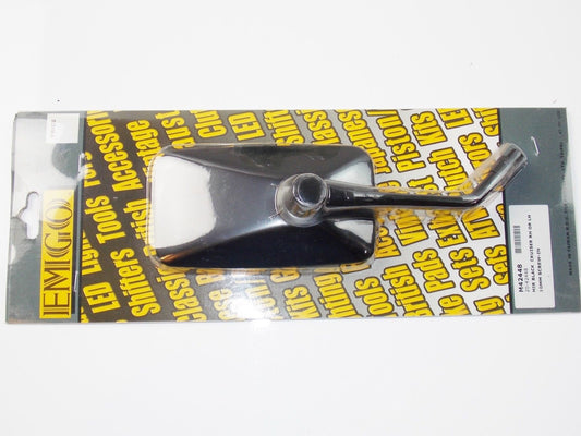 EMGO BLACK UNIVERSAL MIRROR CRUISER RH/LH 10mm SCREW-IN # 20-42448 - MotoRaider