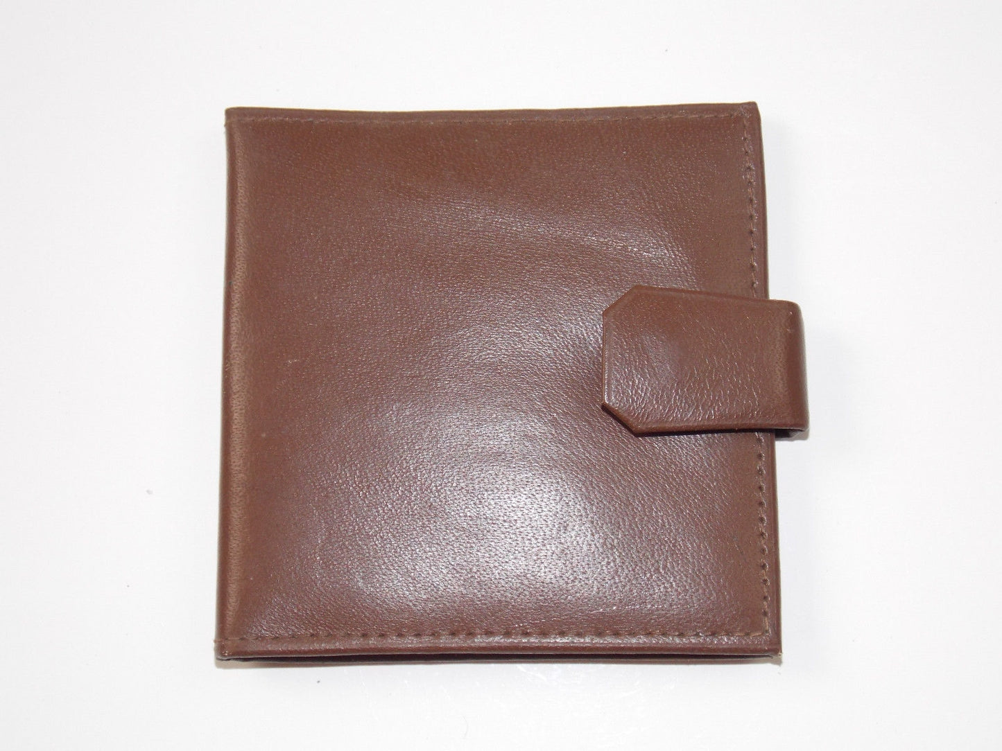 1970'S LANDINI TRACTOR BROWN LEATHER WALLET 90x90mm MONEY HOLDER TESTA CALDA - MotoRaider