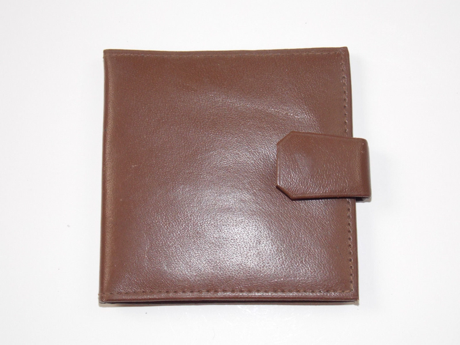 1970'S LANDINI TRACTOR BROWN LEATHER WALLET 90x90mm MONEY HOLDER TESTA CALDA - MotoRaider