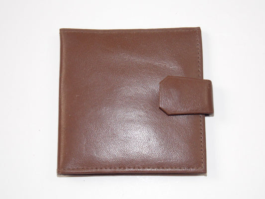 1970'S LANDINI TRACTOR BROWN LEATHER WALLET 90x90mm MONEY HOLDER TESTA CALDA - MotoRaider