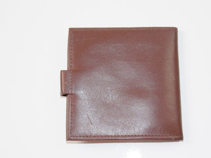 1970'S LANDINI TRACTOR BROWN LEATHER WALLET 90x90mm MONEY HOLDER TESTA CALDA - MotoRaider