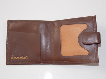 1970'S LANDINI TRACTOR BROWN LEATHER WALLET 90x90mm MONEY HOLDER TESTA CALDA - MotoRaider