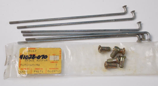 6 SPOKES 6 NIPPLES OUTER REAR KAWASAKI KS125 KD175 KE125  41028-070 - MotoRaider