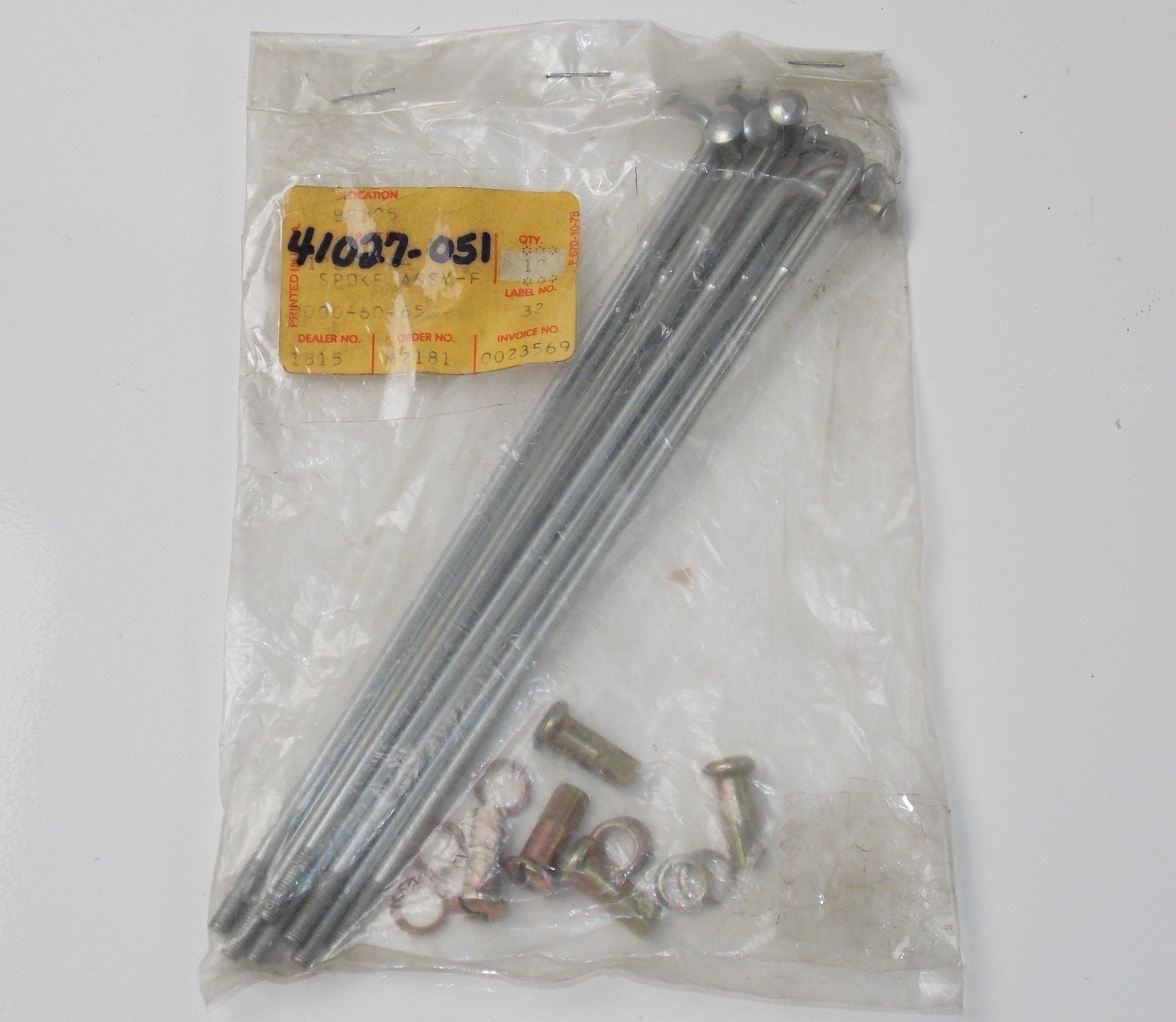 10 SPOKES 5 NIPPLES FRONT INNER WHEEL  KAWASAKI 1973 1974 1975 F11 41027-051 - MotoRaider