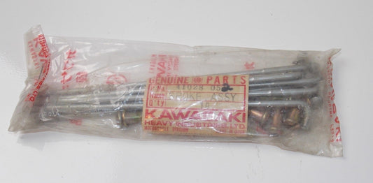 8 SPOKES 8 NIPPLES REAR OUTER WHEEL KAWASAKI 1973 1974 1975 F11 41028-052 - MotoRaider
