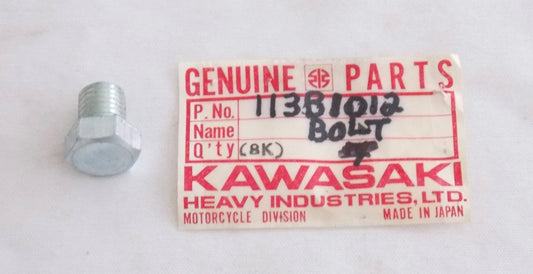 NOS KAWASAKI 1966 1967 1968 1969 HEX HEAD BOLT 10X12  W1 W2 113B1012 - MotoRaider