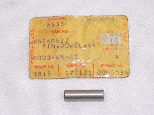 NOS KAWASAKI 1973-1981 DOWEL PIN 6X22 Z1 KZ900 KZ1000  551A0622 - MotoRaider