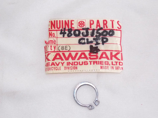 NOS KAWASAKI 1967-2015 CIRCLIP 15MM KH500 KD175 KE175 KZ750 KX500 MC1 480J1500 - MotoRaider