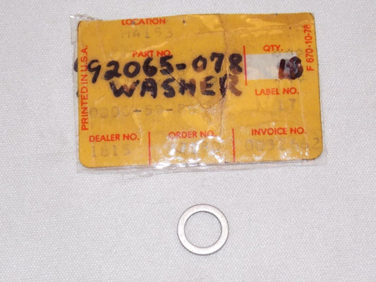 NOS KAWASAKI 1971-1992 BANJO BOLT GASKET F6 F7 JS400 JS440 JS550 92065-078 - MotoRaider