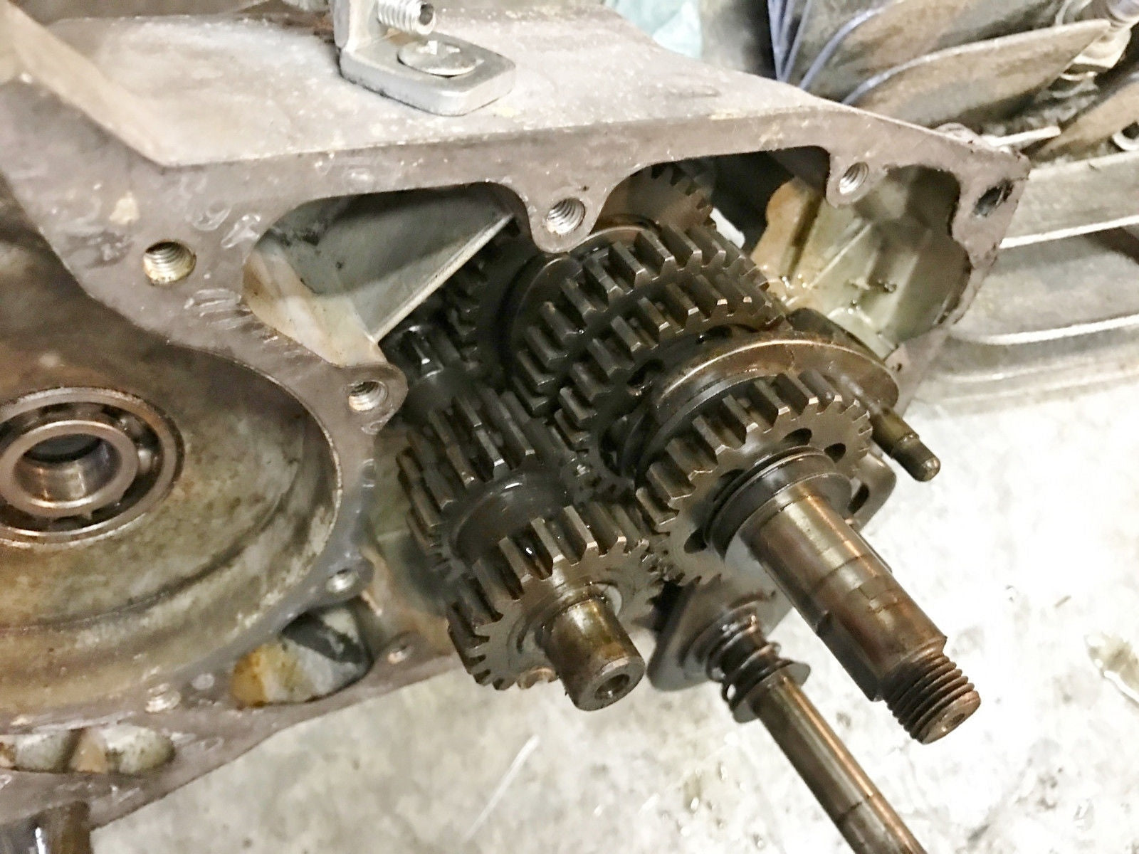 1970's FRANCO MORINI FM 4M-R 50cc MOTOR JUG TOP END ENGINE CASES CLUTCH GEARBOX - MotoRaider