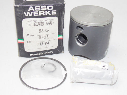 NOS 56-G ASSO WERKE PISTON 5433 1992 1994 CAGIVA CR WR 125cc MOTORCYCLE PIN RING - MotoRaider